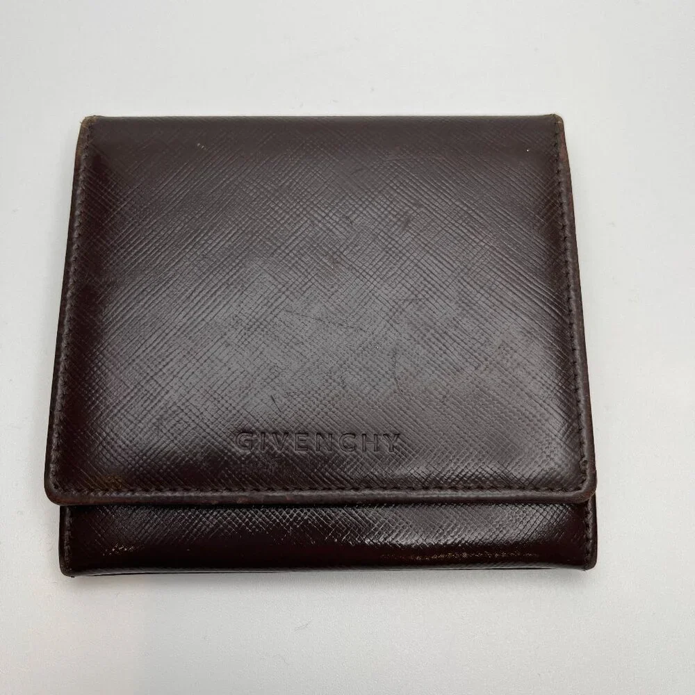 Givenchy Brown Leather Bifold Wallet with ID Pocket - Preowned
